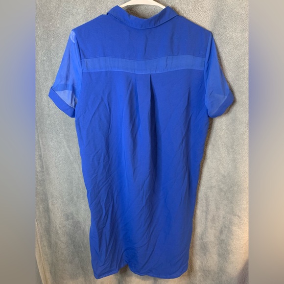 Very J Women’s blue blouse size large - Picture 2 of 4